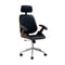 Artiss Wooden Office Chair Computer Gaming Chairs Executive Leather Black