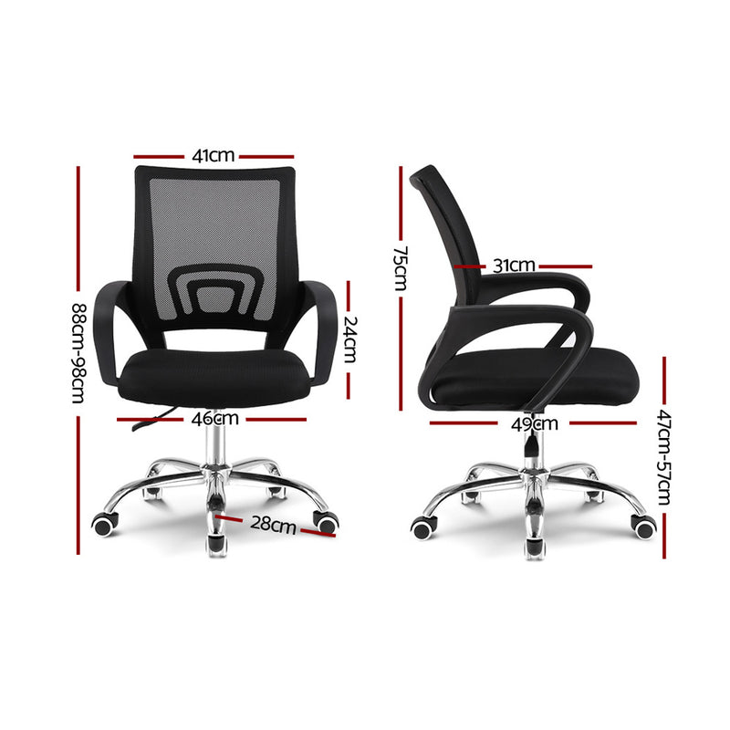 Artiss Office Chair Gaming Chair Computer Mesh Chairs Executive Mid Back Black - Coll Online