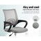 Artiss Office Chair Gaming Chair Computer Mesh Chairs Executive Mid Back Grey - Coll Online