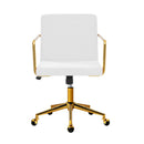 Velvet Office Chair Executive Fabric Computer Chairs Adjustable Work Study White