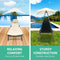 Gardeon Outdoor Lounge Chair with Shade - Beige - Coll Online