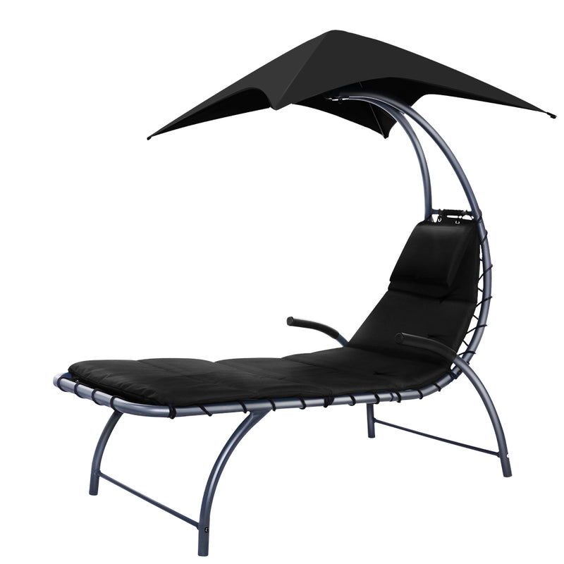 Gardeon Outdoor Sun Lounge Canopy Day Bed Sofa Garden Patio Furniture Cushion - Coll Online