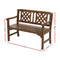 2 Seat Wooden Garden Bench Patio Furniture - Natural Timber Outdoor Lounge Chair - Coll Online