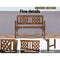 2 Seat Wooden Garden Bench Patio Furniture - Natural Timber Outdoor Lounge Chair - Coll Online