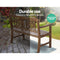 2 Seat Wooden Garden Bench Patio Furniture - Natural Timber Outdoor Lounge Chair - Coll Online