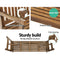 Gardeon Wooden Garden Bench Chair Natural Outdoor Furniture Décor Patio Deck 3 Seater - Coll Online