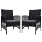 Outdoor Furniture Dining Chairs Rattan Garden Patio Cushion Black x2 Gardeon - Coll Online