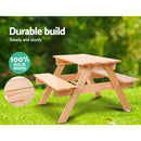 Keezi Kids Wooden Picnic Table Set with Umbrella - Coll Online