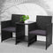 Gardeon Outdoor Setting Wicker Loveseat Birstro Set Patio Garden Furniture Black - Coll Online