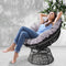 Gardeon Papasan Chair - Black - Coll Online