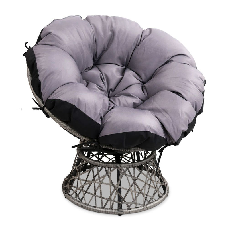 Gardeon Papasan Chair - Grey - Coll Online