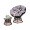 Gardeon Papasan Chair and Side Table - Brown - Coll Online