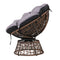 Gardeon Papasan Chair and Side Table Set-Brown