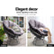 Gardeon Papasan Chair and Side Table Set- Grey