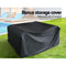 Gardeon Garden Furniture Outdoor Lounge Setting Wicker Sofa Patio Storage Cover Black - Coll Online