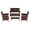 Gardeon Garden Furniture Outdoor Lounge Setting Rattan Set Patio Storage Cover Brown