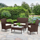 Gardeon Garden Furniture Outdoor Lounge Setting Rattan Set Patio Storage Cover Brown