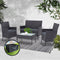 Gardeon Garden Furniture Outdoor Lounge Setting Wicker Sofa Patio Storage cover Grey - Coll Online