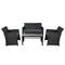 Gardeon Garden Furniture Outdoor Lounge Setting Wicker Sofa Set Storage Cover Black