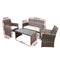 Gardeon Garden Furniture Outdoor Lounge Setting Wicker Sofa Set Storage Cover Mixed Grey