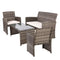 Gardeon Garden Furniture Outdoor Lounge Setting Wicker Sofa Set Storage Cover Mixed Grey