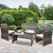 Gardeon Garden Furniture Outdoor Lounge Setting Wicker Sofa Set Storage Cover Mixed Grey