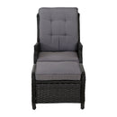 Gardeon Recliner Chair Sun lounge Setting Outdoor Furniture Patio Wicker Sofa