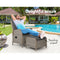 Gardeon Recliner Chair Sun lounge Outdoor Setting Patio Furniture Wicker Sofa