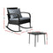 Gardeon 3 Piece Outdoor Chair Rocking Set - Black - Coll Online