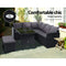 Gardeon Outdoor Furniture Dining Setting Sofa Set Lounge Wicker 8 Seater Black - Coll Online