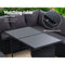 Gardeon Outdoor Furniture Dining Setting Sofa Set Lounge Wicker 8 Seater Black - Coll Online