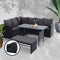 Gardeon Outdoor Furniture Dining Setting Sofa Set Wicker 8 Seater Storage Cover Black - Coll Online