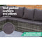 Gardeon Outdoor Furniture Dining Setting Sofa Set Wicker 8 Seater Storage Cover Mixed Grey - Coll Online