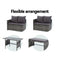 Gardeon Outdoor Furniture Dining Setting Sofa Set Wicker 8 Seater Storage Cover Mixed Grey - Coll Online