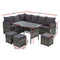 Gardeon Outdoor Furniture Dining Setting Sofa Set Wicker 9 Seater Storage Cover Mixed Grey - Coll Online