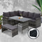 Gardeon Outdoor Furniture Sofa Set Dining Setting Wicker 8 Seater Storage Cover Mixed Grey - Coll Online