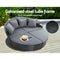 Outdoor Lounge Setting Patio Furniture Sofa Wicker Garden Rattan Set Black - Coll Online