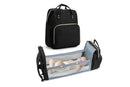 Orbis 2-in-1 Diaper Nappy Bag & Travel Crib - Black