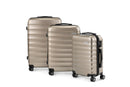 Orbis 3 Piece Capri Spinner Luggage Suitcase Set (Champagne)