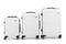 Orbis 3 Piece Capri Spinner Luggage Suitcase Set (White)