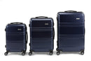 Orbis 3 Piece Kuredu Spinner Luggage Suitcase Set (Midnight Blue)