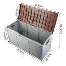 Giantz 290L Outdoor Storage Box - Brown - Coll Online