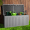 Gardeon Outdoor Storage Box Container Garden Toy Indoor Tool Chest Sheds 270L Dark Grey