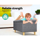 Keezi Storage Ottoman Kids Foot Stool Blanket Box Toy Sofa Chair Bed Fabric GY