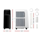 Devanti Portable Air Conditioner Cooling Mobile Fan Cooler Dehumidifier White 2500W - Coll Online