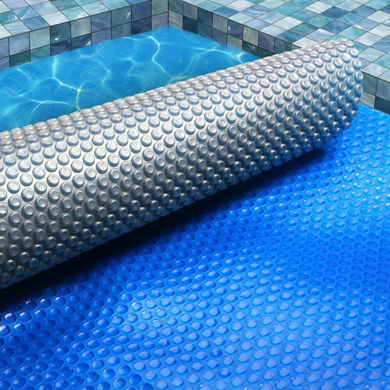 Aquabuddy 9.5M X5M Solar Swimming Pool Cover 400 Micron Outdoor Bubble Blanket - Coll Online