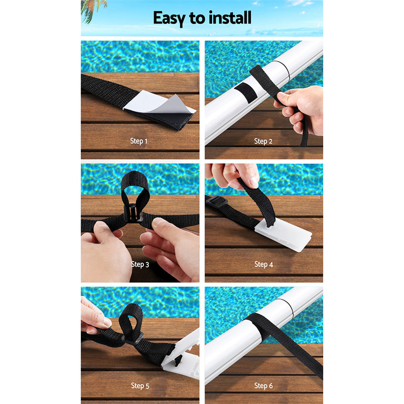 Aquabuddy Pool Cover Roller Attachment Straps Kit 8PCS for Swimming Solar Pool - Coll Online