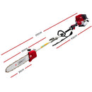 Giantz Pole Chainsaw 4 Stroke Petrol Hedge Trimmer Pruner Chain Saw Long - Coll Online