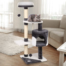 i.Pet Cat Tree 112cm Trees Scratching Post Scratcher Tower Condo House Furniture Wood - Coll Online