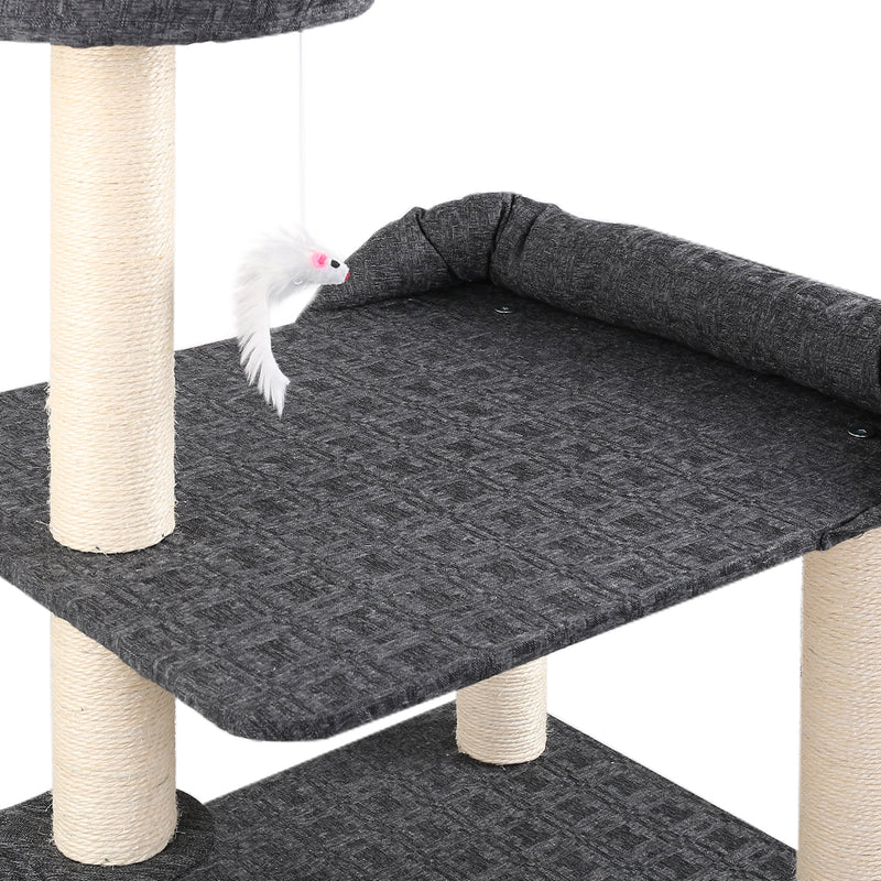 i.Pet Cat Tree 132cm Trees Scratching Post Scratcher Tower Condo House Furniture Wood